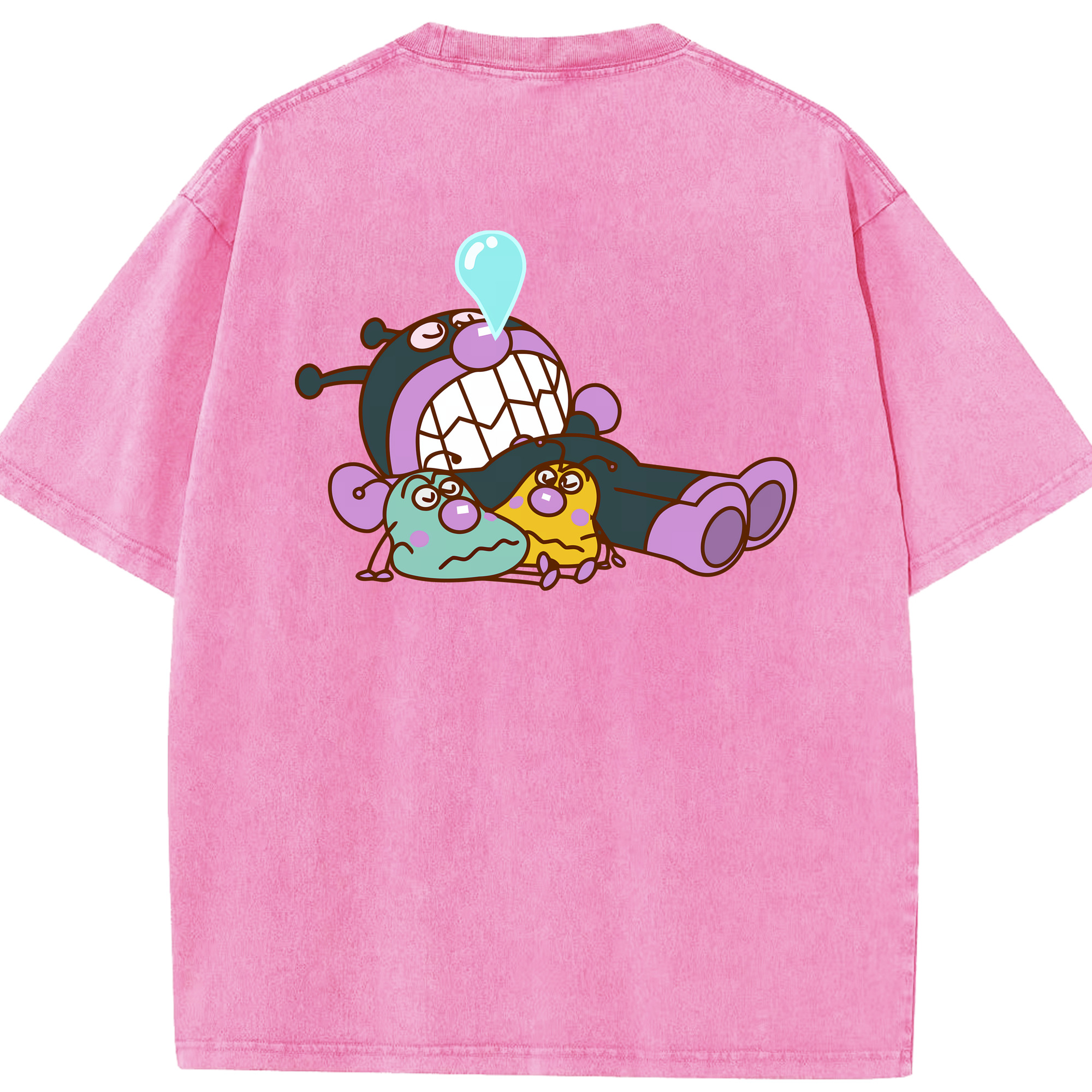 （画像用） アンパンマン Anpanman 綿100% ヴィンテージ風 半袖Tシャツ（背面プリント）